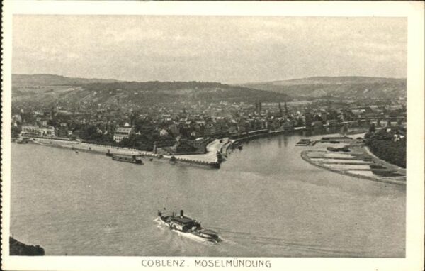 Koblenz Rhein Moselmündung Schiffe