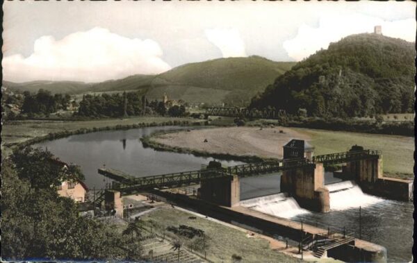 Nassau Lahn Stauwerkt Burgberg