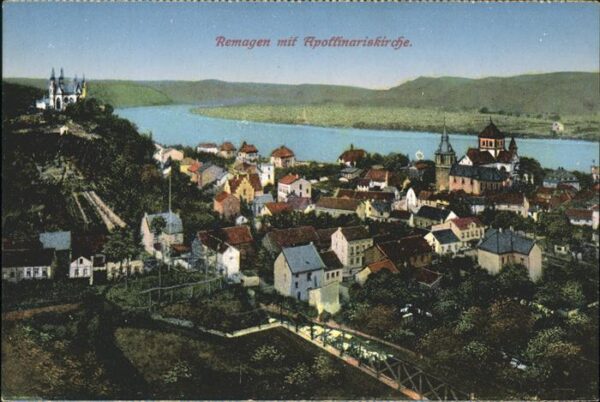 Remagen Panorama mit Apollinariskirche Rhein