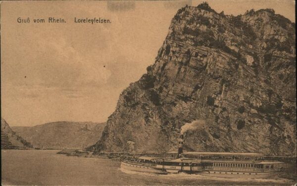 Loreley Lorelei Felsen Rhein Schiff