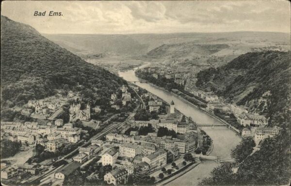 Bad Ems Panorama am Fluss