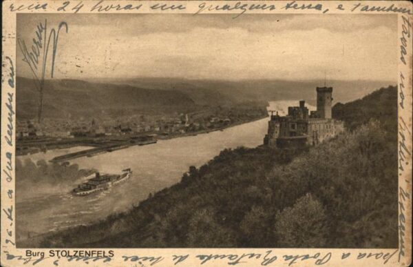 Oberlahnstein Burg Stolzenfels Schiffe Rhein