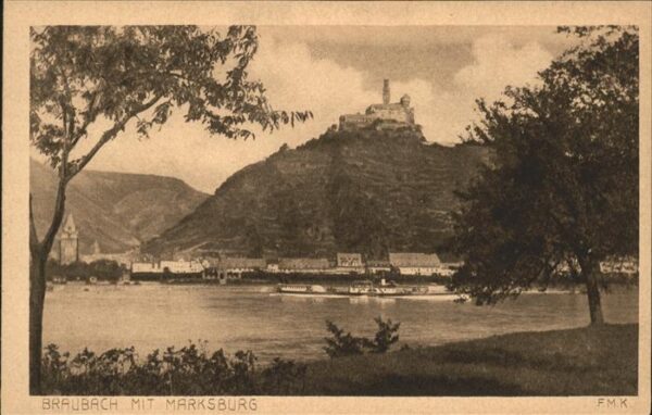 Braubach Rhein Panorama mit Marksburg