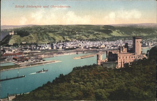 Oberlahnstein Schloss Stolzenfels Rheinpanorama Schif