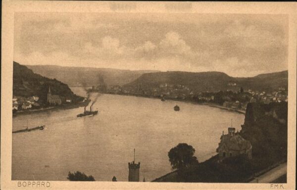 Boppard Rhein Rheinpanorama Schiffe