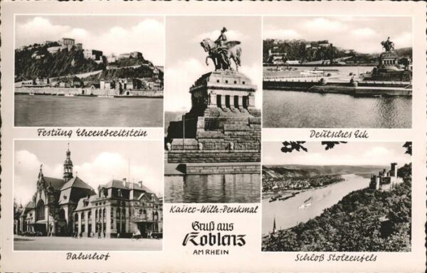 Koblenz Rhein Deutsches Eck Kaiser Wilhelm-Denkmal Sc