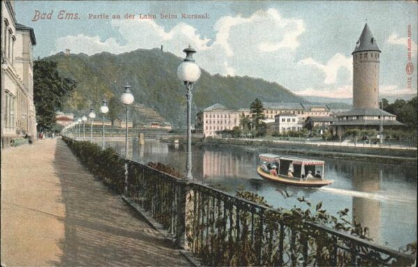 Bad Ems Rheinpanorama am Kursaal Boot