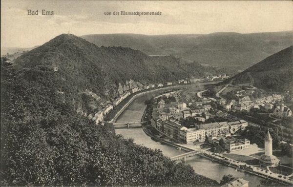 Bad Ems Panorama von Bismarckpromenade