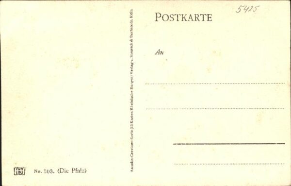 Caub Pfalz Rheinpanorama Künstlerkarte – Bild 2