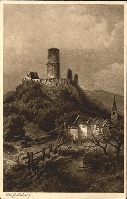 Bad Godesberg Godesburg Künstlerkarte