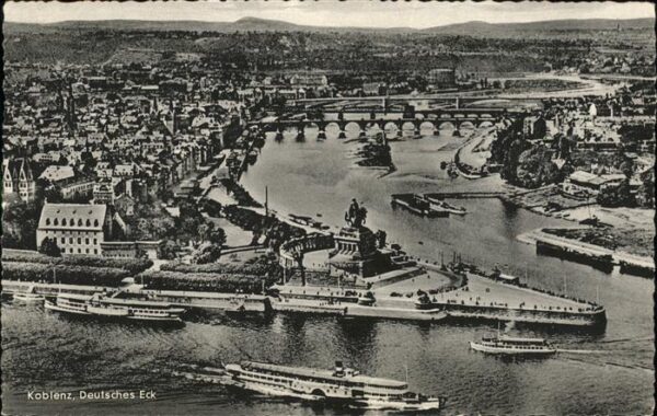 Koblenz Rhein Deutsches Eck Denkmal Kaiser Wilhelm Sc
