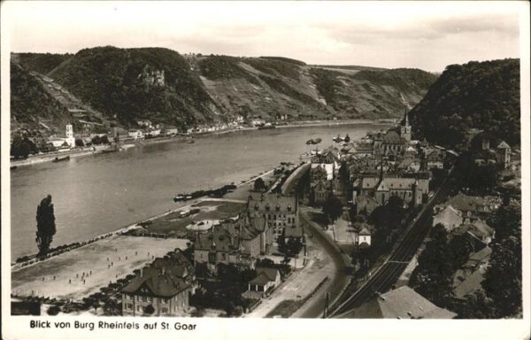 St Goar Rheinpanorama Blick von Burg Rheinfels