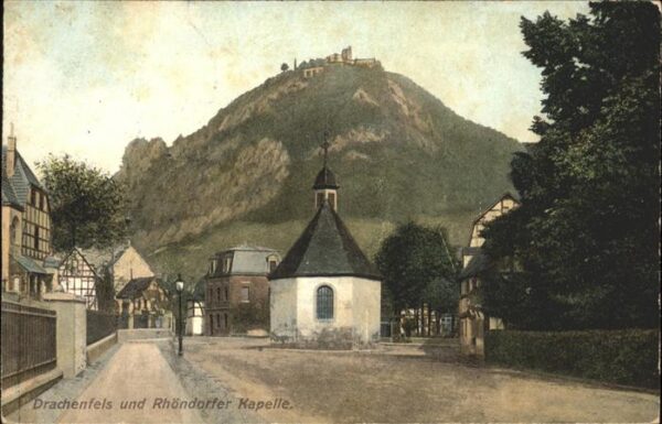 Rhoendorf Kapelle mit Drachenfels