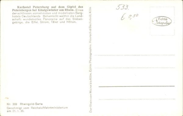 Koenigswinter Kurhotel Petersberg Fliegeraufnahme – Bild 2