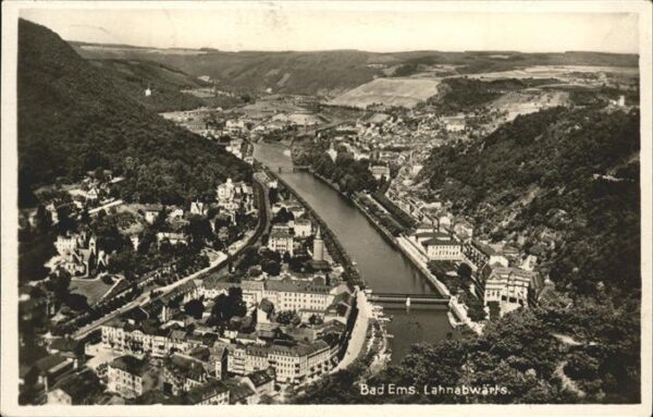 Bad Ems Lahnpanorama mit Stadt