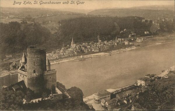 St Goar St.Goarshausen Rheinpanorama mit Burg K