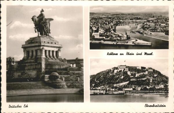 Koblenz Rhein Deutsches Eck Kaiser-Wilhelm-Denkmal Eh