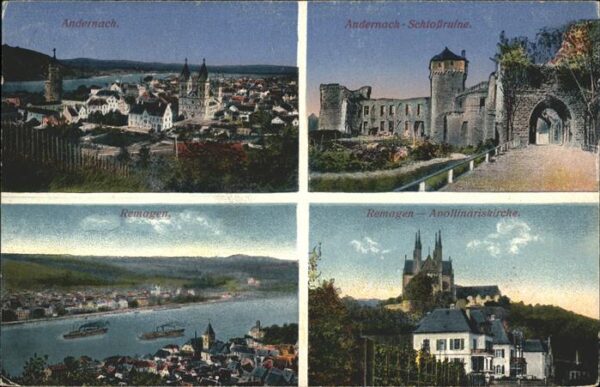 Andernach Schlossruine Remagen Apollinariskirche