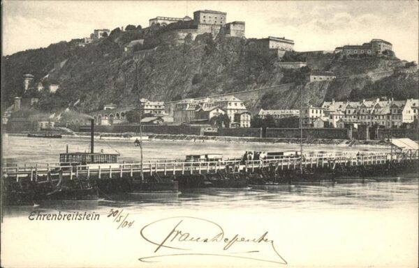 Koblenz Rhein Ehrenbreitstein Schiffsbrücke