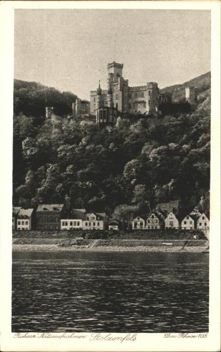 Koblenz Rhein Rheinpanorama mit Burg Stolzenfels