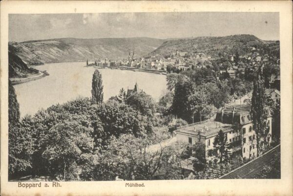 Boppard Rhein Rheinpanorama mit Mühlbad