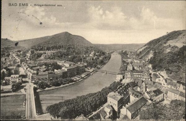 Bad Ems Panorama vom Kriegerdenkmal