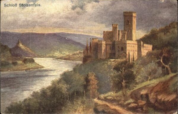 Koblenz Rhein Rheinpanorama mit Schloss Stolzenfels K