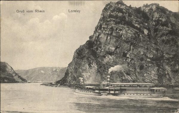 Lorelei Loreley Rhein Felsen Schiff