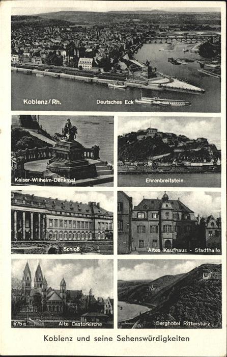 Koblenz Rhein Deutsches Eck Ehrenbreitstein Kaiser Wi
