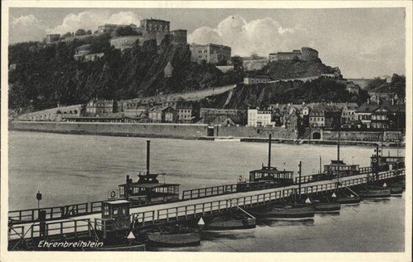 Koblenz Rhein Ehrenbreitstein Schiffsbrücke