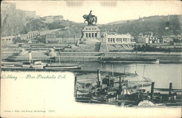 Koblenz Rhein Deutsches Eck Kaiser-Wilhelm-Denkmal Sc
