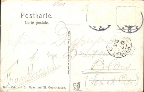 St Goar Rheinpanorama mi Burg Katz und St. Goar – Bild 2