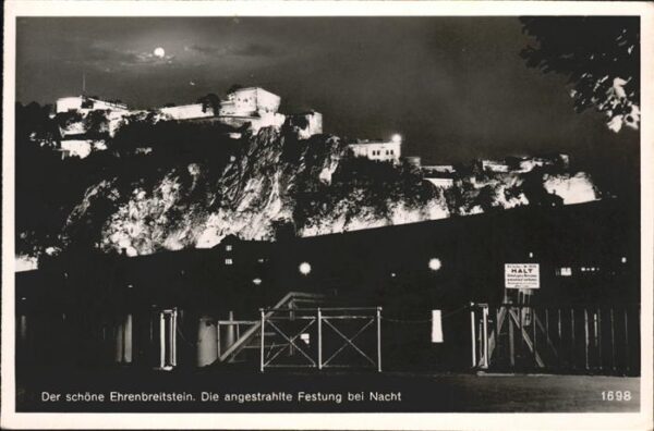 Koblenz Rhein Ehrenbreitstein bei Nacht