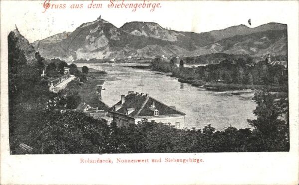 Rolandseck Rheinpanorama mit Nonnenwerth und Siebe