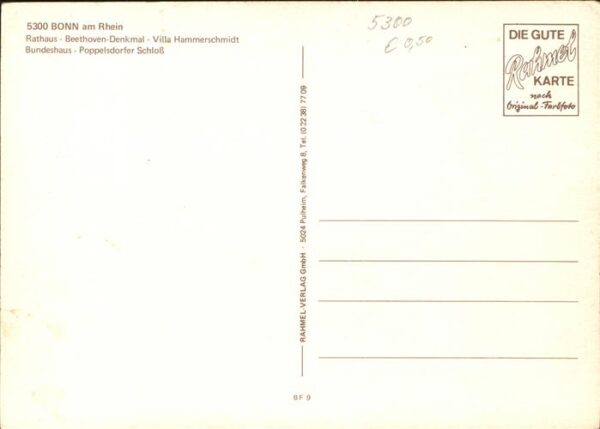 Bonn Rhein Rathaus Villa Hammerschmidt Bundeshaus – Bild 2