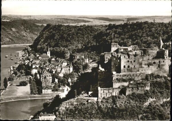 St Goar Rheinpanorama mit Burg Rheinfels