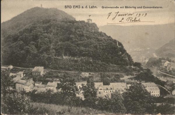 Bad Ems Grabenstrasse mit Bäderley und Concordi