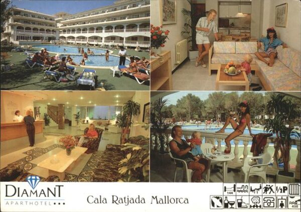 Cala Ratjada Mallorca Aparthotel Diamant Empfangshalle Swimmi