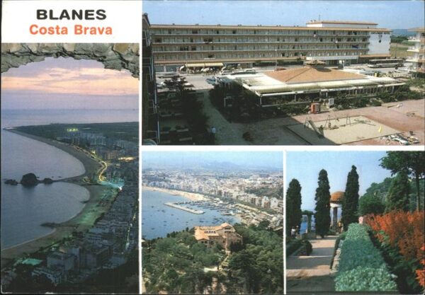 Blanes Fliegeraufnahme am Abend Hotel Esplendi