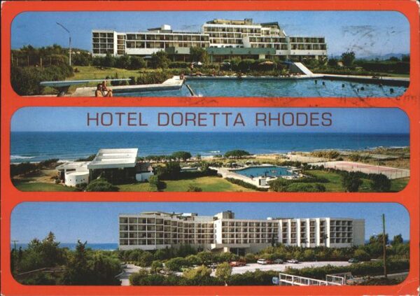 Rhodes Rhodos Greece Hotel Doretta Swimming Pool Strand Pano