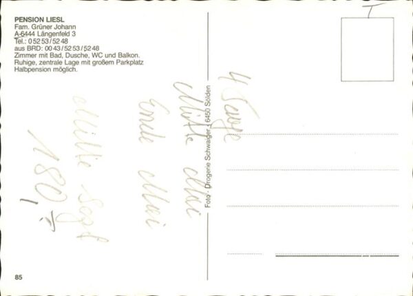 Laengenfeld Oetztal Gästehaus Pension Liesl – Bild 2