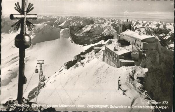 Garmisch-Partenkirchen Zugspitzgipfel Gipfelkreuz Münchner Hau