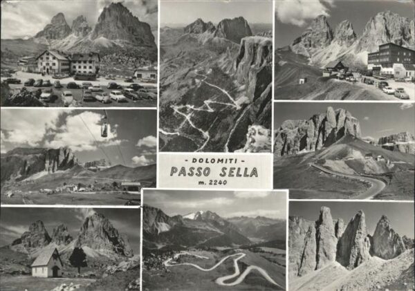 Passo Sella Sellerjoch Pass Strasse Berggasthaus Re