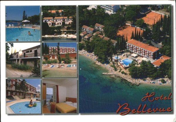 Rijeka Fiume Hotel Bellevue Schwimmbad Tennisplatz F