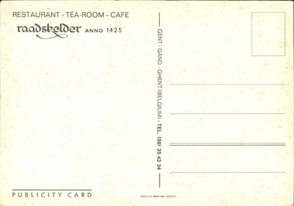 Gent Gand Flandre Restaurant Tea Room Cafe raadskelder Hi – Bild 2