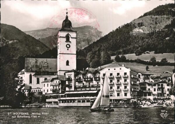 St Wolfgang Wolfgangsee Hotel Weisses R?ssl Kirche Segelboot Wo