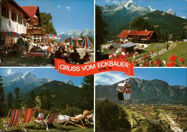 Garmisch-Partenkirchen Kurort Berggasthof Eckbauer Seilbahn