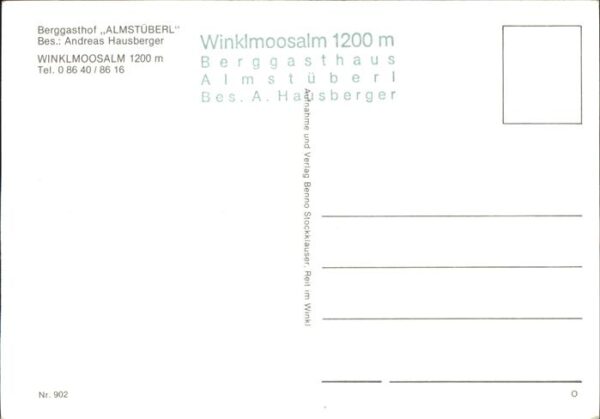 Winklmoos Winkelmoos Winklmoosalm Berggasthof Almstüberl – Bild 2