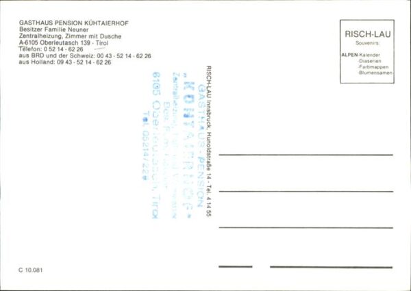 Oberleutasch Gasthaus Pension Kütaierhof – Bild 2