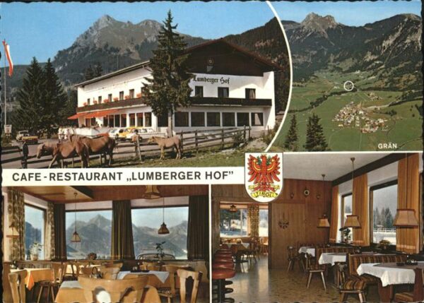 Graen Tirol Cafe Restaurant Lumberger Hof Wappen